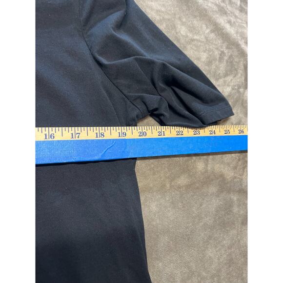 Talbots Women's XL V-Neck Black Short Sleeve Stretchy T-Shirt - Picture 4 of 5